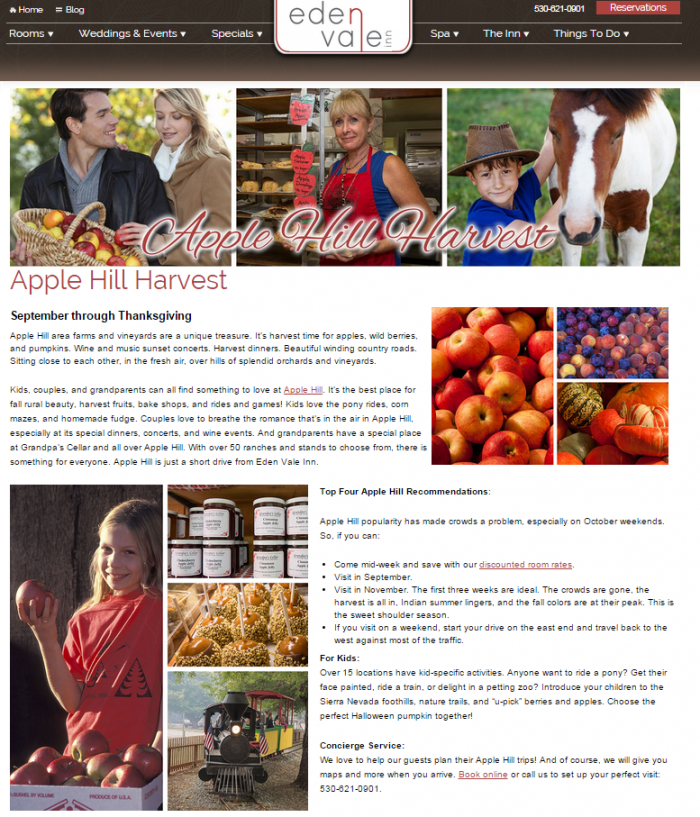 Apple Hill Harvest Page