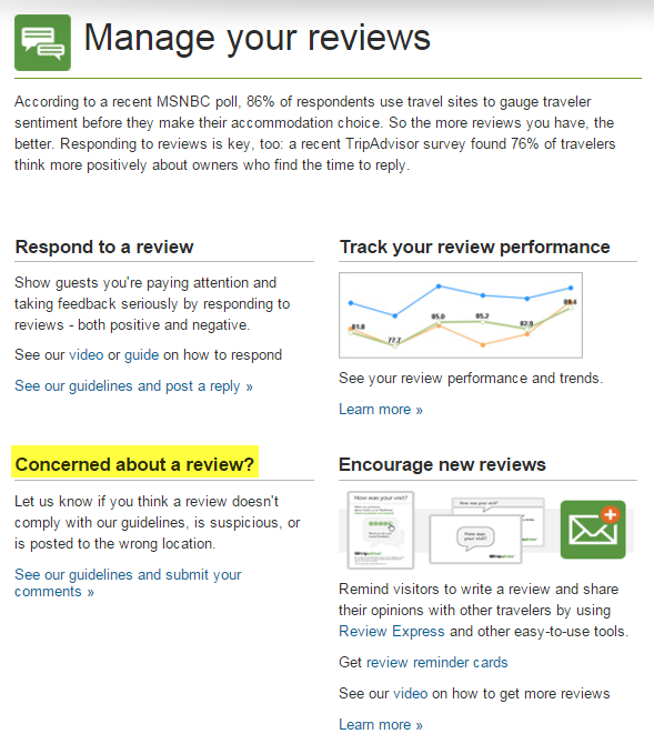 Manage reviews on TripAdvisor